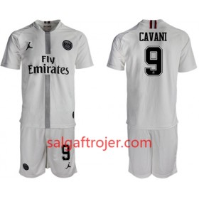 Paris Saint Germain Fodboldtrøjer Cavani 9 Jodan Hvid Børn 3. sæt 2018/19 Kort ærmer